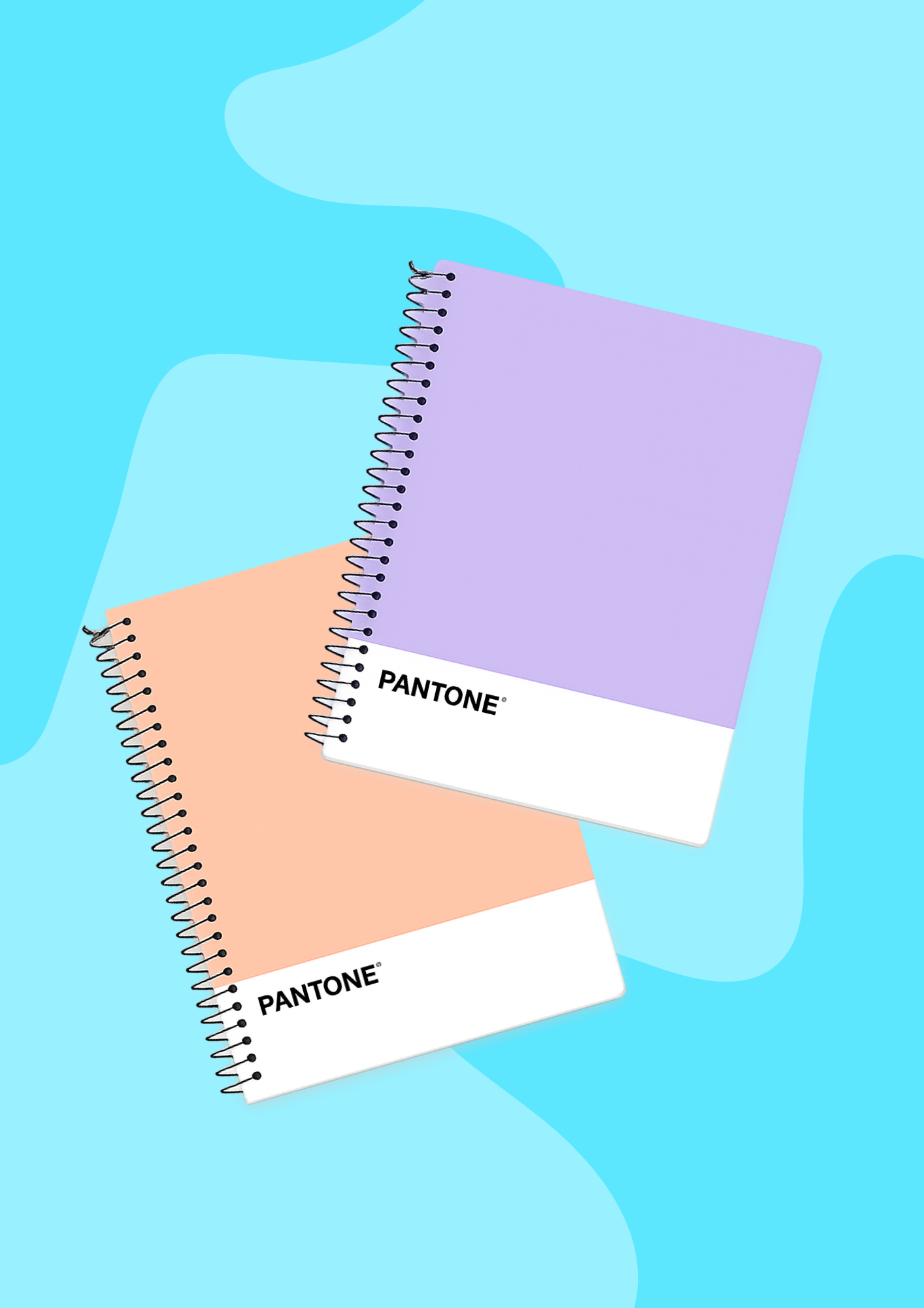 Cuadernos Pantone Medio Oficio Pastel Tapa Dura 5mm 150 hojas
