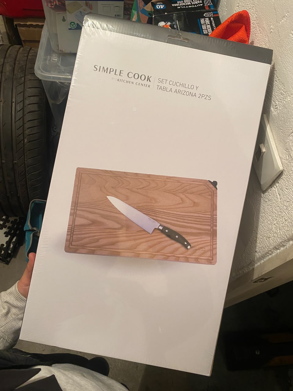 Set Cuchillo y Tabla Arizona 2 Pzs con un afilador incorporado Simple Cook