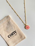 Collar en Baño de Oro con Dije Rosa