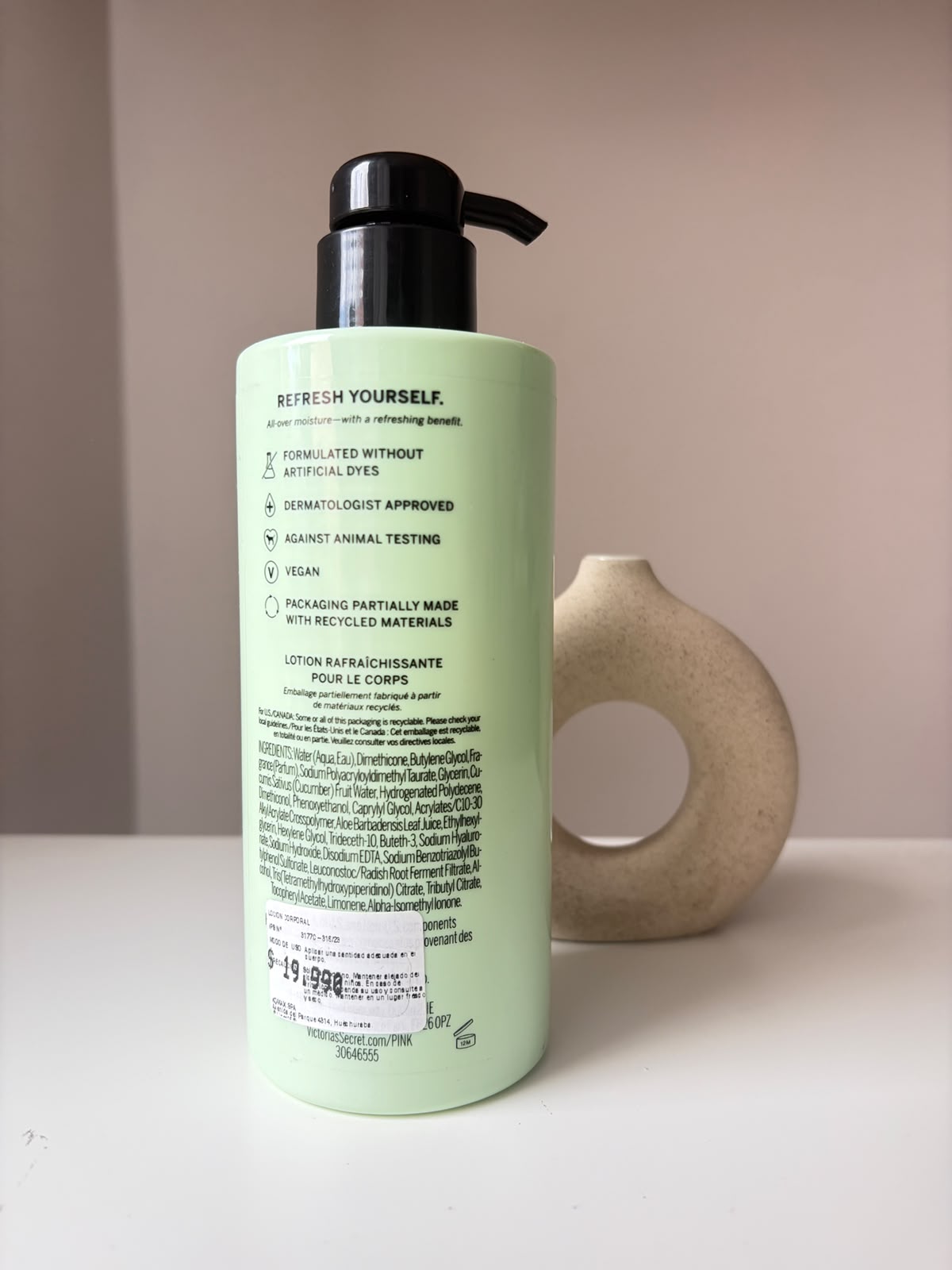 Pink Refreshing Body Lotion Cucumber – Loción Corporal Hidratante 355 ml