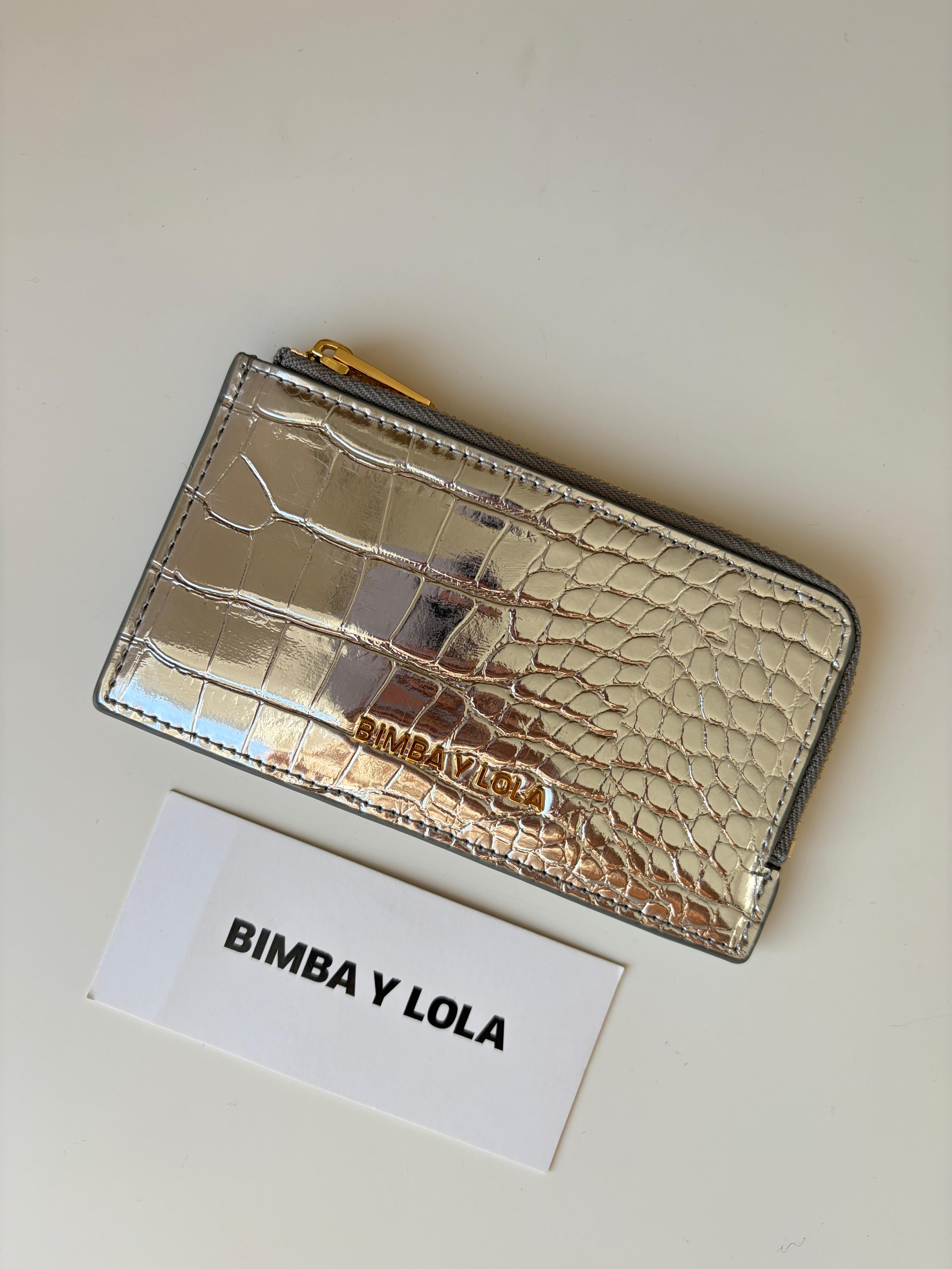 Tarjetero Monedero Bimba Y Lola Plateado