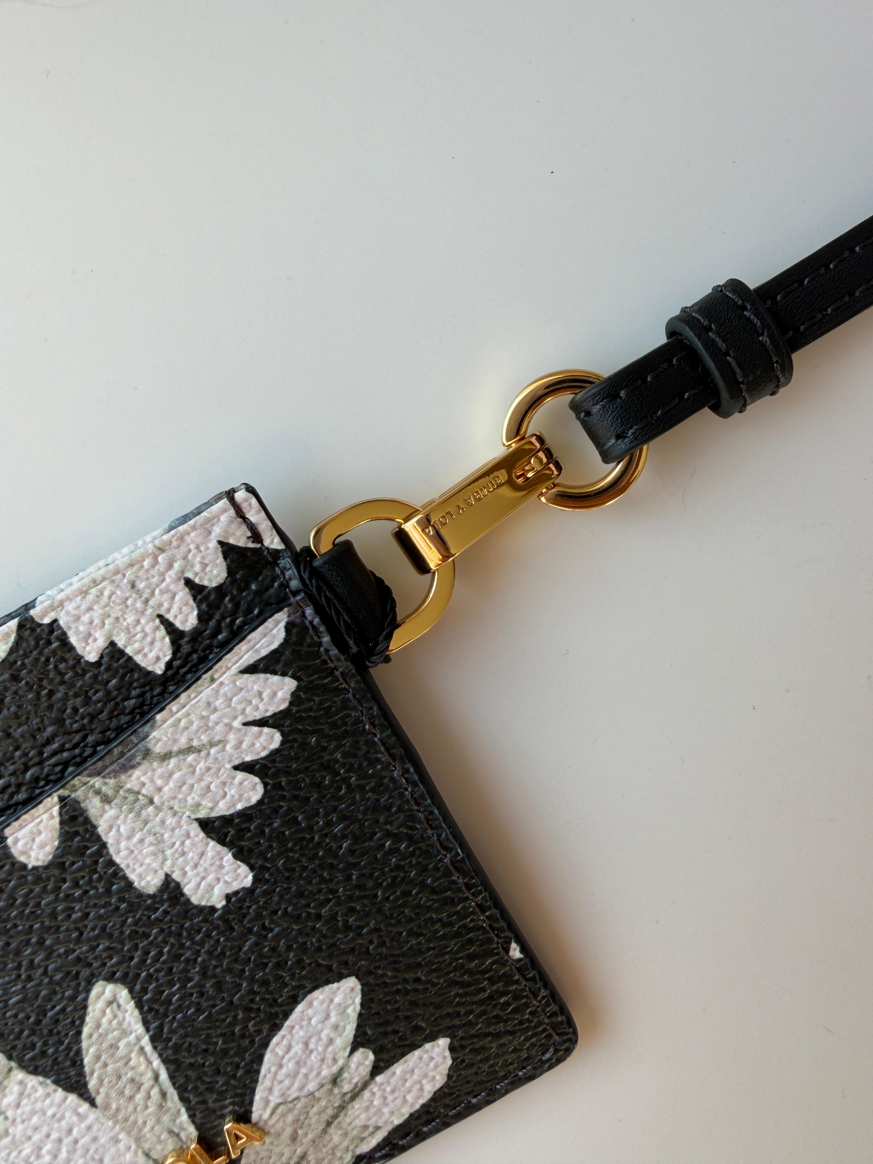 Tarjetero Bimba Y Lola – Estampado Floral Negro