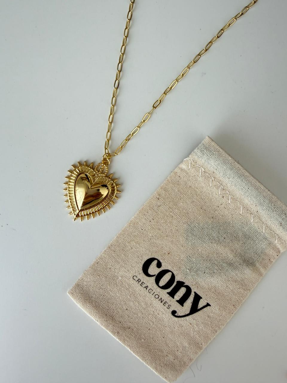 Collar Dije Corazón Mexicano