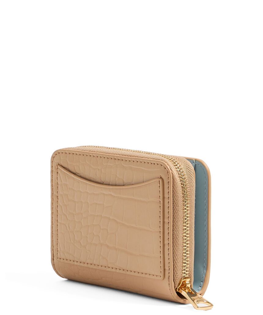Billetera Grabado Cocodrilo Color Arena