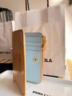 Billetera Compacta  Bimba Y Lola Grabado Cocodrilo Color Arena