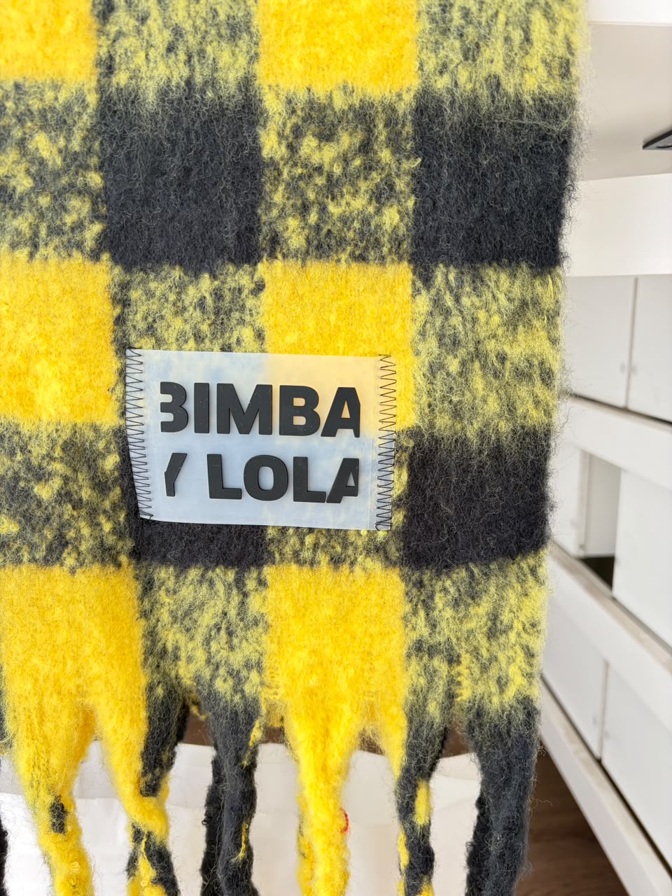Bufanda Bimba Y Lola Cuadros Amarilla