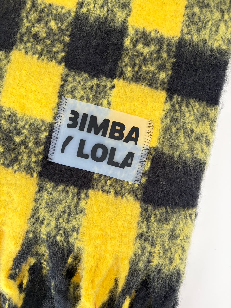 Bufanda Bimba Y Lola Cuadros Amarilla